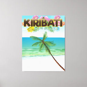 Toile Affiche de voyage pour l'île de Kiribati