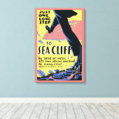 Toile Affiche de voyage Promotion Sea Cliff, Long Island (Insitu (Plancher de Bois))