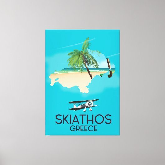 Toile Affiche de voyage Skiathos Grèce (Recto)