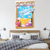 Toile Affiche de voyage sous-marine de requin d'Australi (Insitu(Chambre))