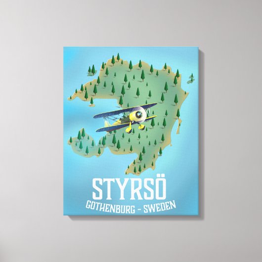 Toile Affiche de voyage Styrsö, Suède. (Recto)