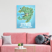 Toile Affiche de voyage Styrsö, Suède. (Insitu(Salon))