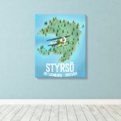 Toile Affiche de voyage Styrsö, Suède. (Insitu (Plancher de Bois))