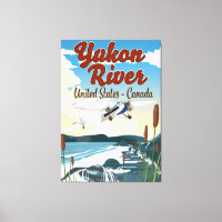 Affiche de voyage sur le fleuve Yukon aux États-Un
