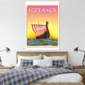 Toile Affiche de voyage Viking Islande (Insitu(Chambre))