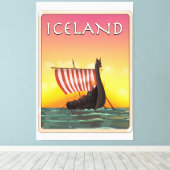 Toile Affiche de voyage Viking Islande (Insitu (Plancher de Bois))