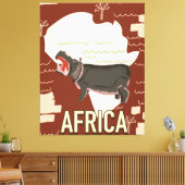 Toile Affiche de voyage vintage Afrique. (Insitu(Salon))