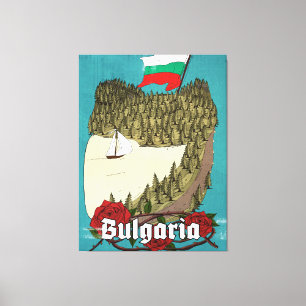 Toile Affiche de voyage vintage Bulgarie