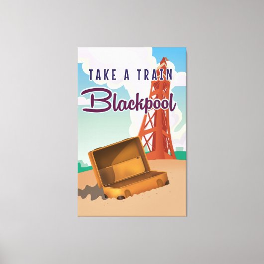 Toile Affiche de voyage vintage de Blackpool (Recto)