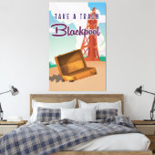 Toile Affiche de voyage vintage de Blackpool (Insitu(Chambre))
