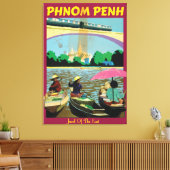 Toile Affiche de voyage vintage de Phnom Penh (Insitu(Salon))