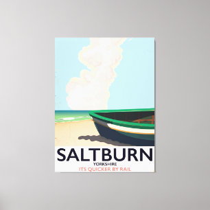 Toile Affiche de voyage vintage de Saltburn - Yorkshire.