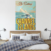 Toile Affiche de voyage vintage des îles Channel (Insitu(Chambre))