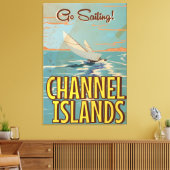 Toile Affiche de voyage vintage des îles Channel (Insitu(Salon))
