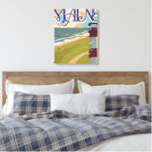 Toile Affiche de voyage vintage du Maine (Insitu(Chambre))
