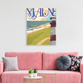 Toile Affiche de voyage vintage du Maine (Insitu(Salon))