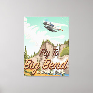 Toile Affiche de voyage vintage du parc national de Big