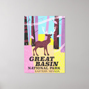 Toile Affiche de voyage vintage du parc national Great B