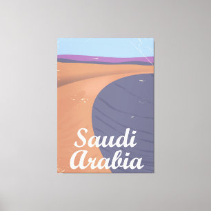 Toile Affiche de voyage vintage en Arabie Saoudite