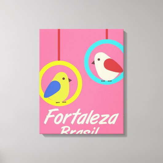 Toile Affiche de voyage vintage Fortaleza Brésil (Recto)