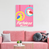 Toile Affiche de voyage vintage Fortaleza Brésil (Insitu(Salon))
