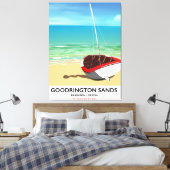 Toile Affiche de voyage vintage Goodrington Sands Devon (Insitu(Chambre))