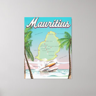 Toile Affiche de voyage vintage mauricienne