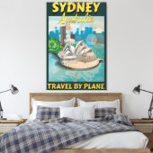 Toile Affiche de voyage vintage Sydney, Australie (Insitu(Chambre))