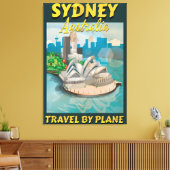 Toile Affiche de voyage vintage Sydney, Australie (Insitu(Salon))