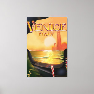 Toile Affiche de voyage vintage Venise, Italie