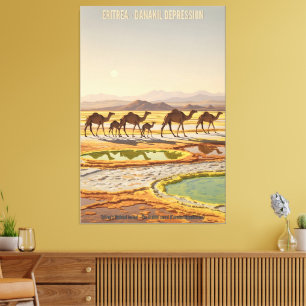 Toile Affiche de voyage vintage WPA africaine