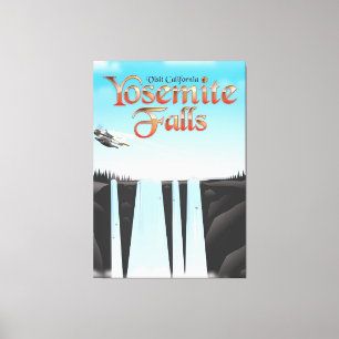 Toile Affiche de voyage Yosemite Falls Californie