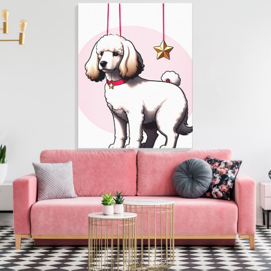 Toile Affiche d'illustration de chiot (Insitu(Salon))