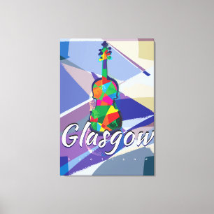 Toile Affiche du Vintage voyage de Glasgow
