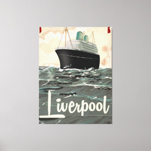 Toile Affiche du Vintage voyage Liverpool