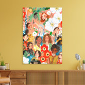 Toile Affiche florale de la Journée internationale des f (Insitu(Salon))