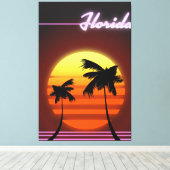 Toile Affiche Florida Sunset 1984 (Insitu (Plancher de Bois))