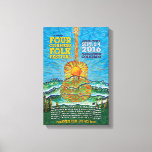 Toile Affiche folklorique de festival de 2016 quatre
