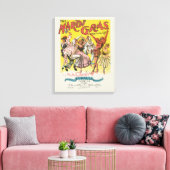 Toile Affiche jaune antique Mardi Gras (Insitu(Salon))