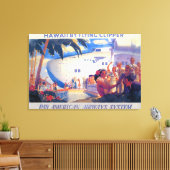 Toile Affiche panaméricaine vintage - Hawaii (Insitu(Salon))