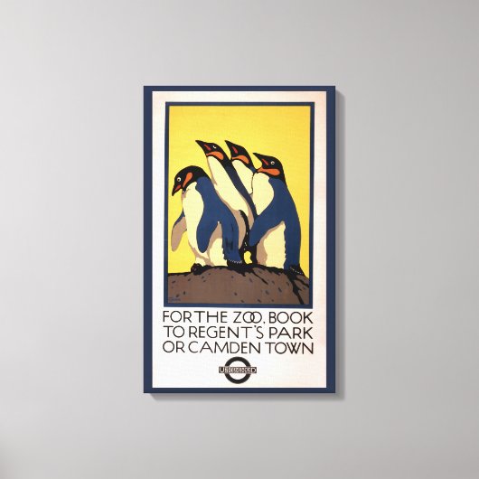 Toile Affiche Pour Le Transport En Métro Au Zoo De Londr (Recto)