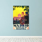 Toile Affiche promotionnelle de Madrid au printemps (Insitu (Plancher de Bois))