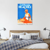 Toile Affiche promotionnelle des plages de Californie (Insitu(Chambre))