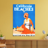 Toile Affiche promotionnelle des plages de Californie (Insitu(Salon))