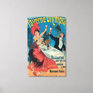 Toile Affiche promotionnelle d'Olympia de Taverne