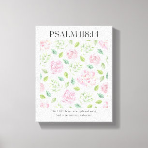Toile Affiche PSAUME 118:1 - Le Seigneur est ma force