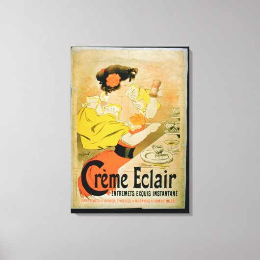 Toile Affiche publicitaire 'Creme Eclair Instant Dessert (Recto)