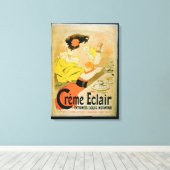 Toile Affiche publicitaire 'Creme Eclair Instant Dessert (Insitu (Plancher de Bois))