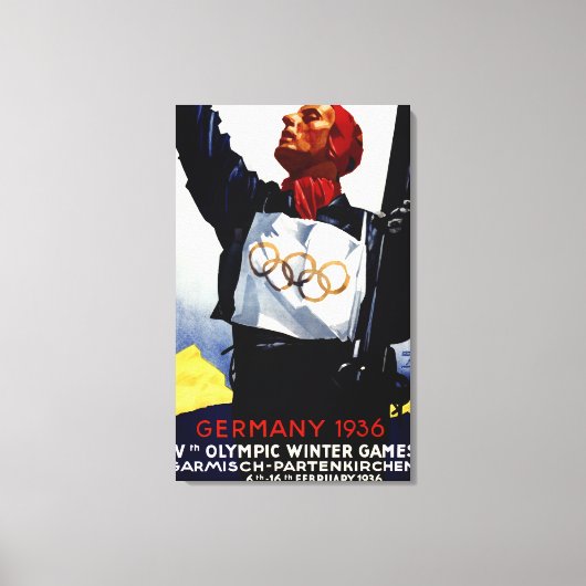 Toile Affiche publicitaire des Jeux olympiques d'hiver d (Recto)