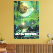 Toile Affiche rétro de science-fiction du marais d'Alpha (Insitu(Salon))